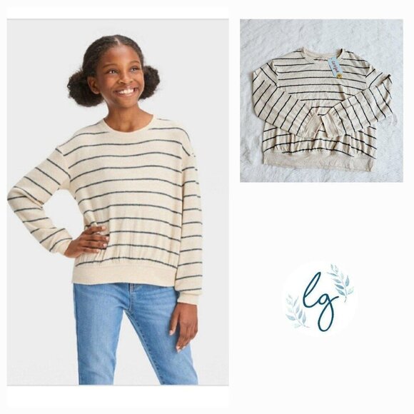 Cat & Jack Other - Cat & Jack Girls' Cozy Pullover Sweatshirt (Large) 4KIDD-S